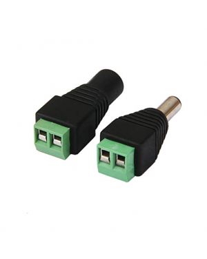 Male Female Jack CCTV Adapter Connectors 2.1x5.5mm DC 12v Power Plug